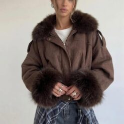 Campera bomber gamuzada
